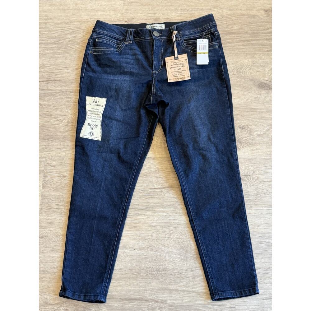 New With Tags Democracy “Ab”solution Freedom Ankle Length Jeans Size 14 Blue
